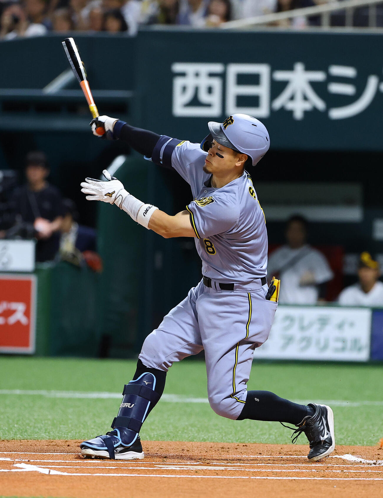ソフトバンク対阪神　1回表阪神2死二塁、佐藤輝明は三振に倒れる（撮影・上田博志）
