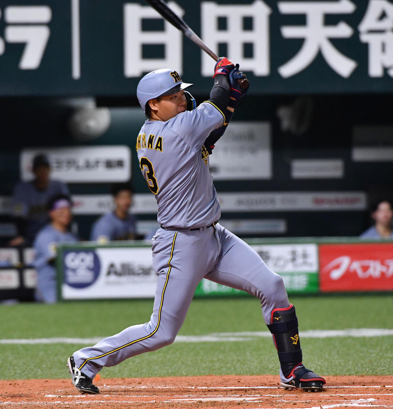 ソフトバンク対阪神　4回表阪神2死、大山悠輔は先制の右越え本塁打を放つ（撮影・岩下翔太）