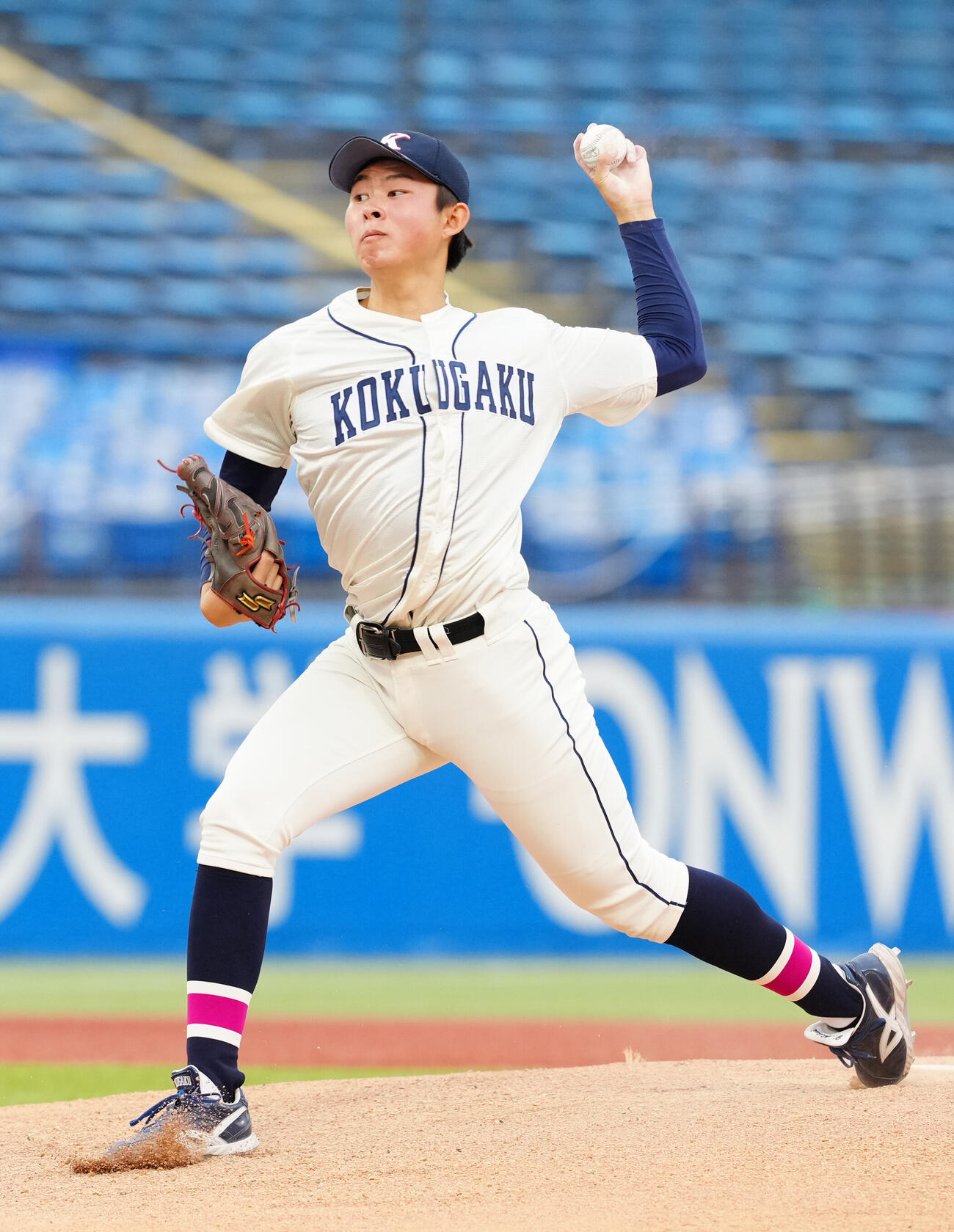 全日本大学野球選手権　準々決勝　富士大対国学院大　国学院大先発の中井遥次郎（撮影・江口和貴）