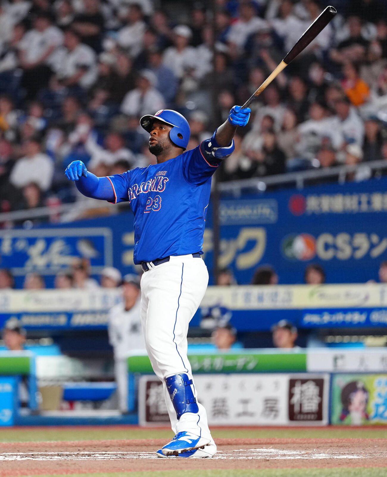ロッテ対中日　8回表中日2死、本塁打を放つミゲル・サノー（撮影・鈴木みどり）