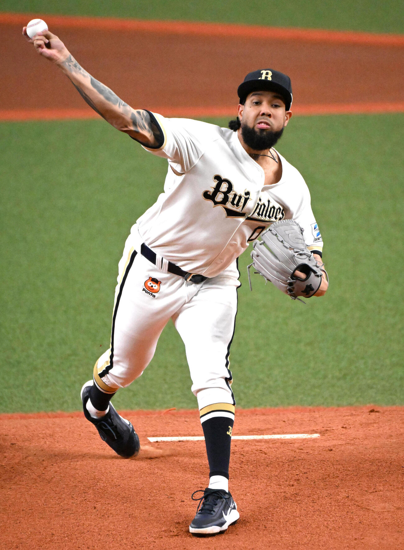 オリックス対ヤクルト　オリックス先発のアンダーソン・エスピノーザ（撮影・石井愛子）