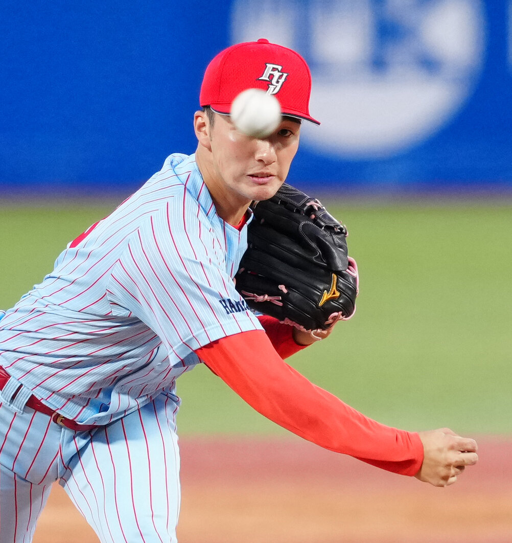 全日本大学野球選手権　準々決勝　富士大対国学院大　力投する富士大先発の角田楓斗（撮影・江口和貴）