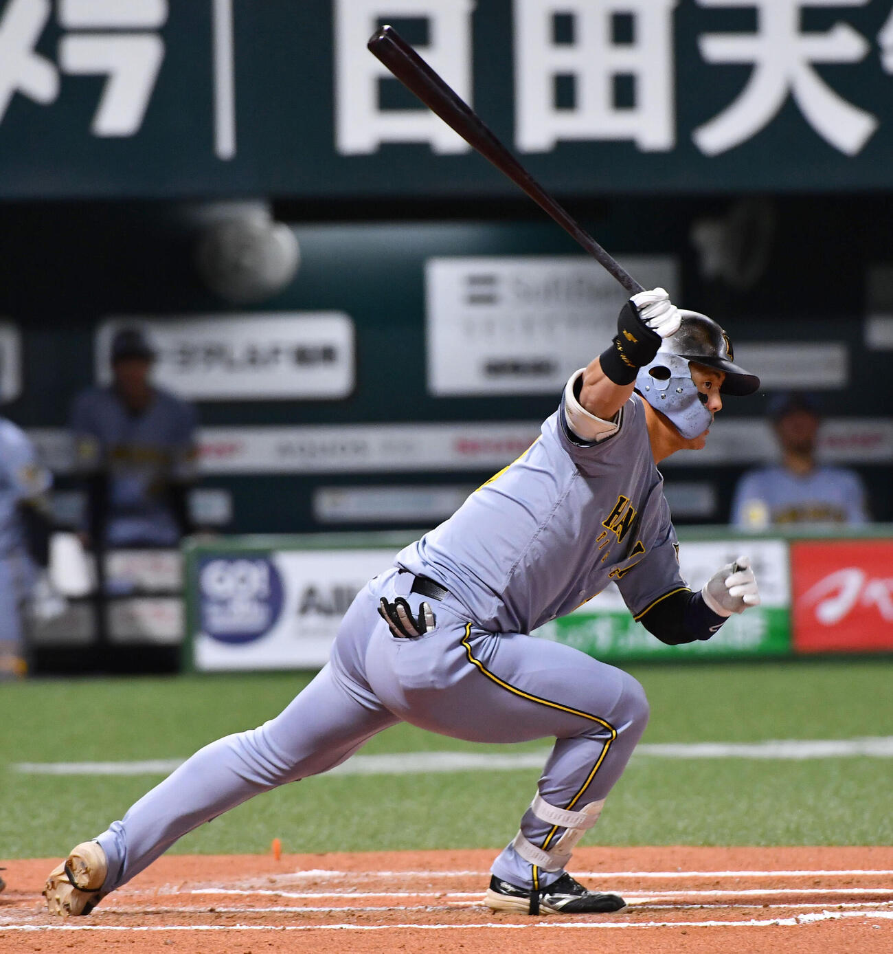 ソフトバンク対阪神　6回表阪神1死一、二塁、前川右京は右前へ同点適時打を放つ（撮影・岩下翔太）