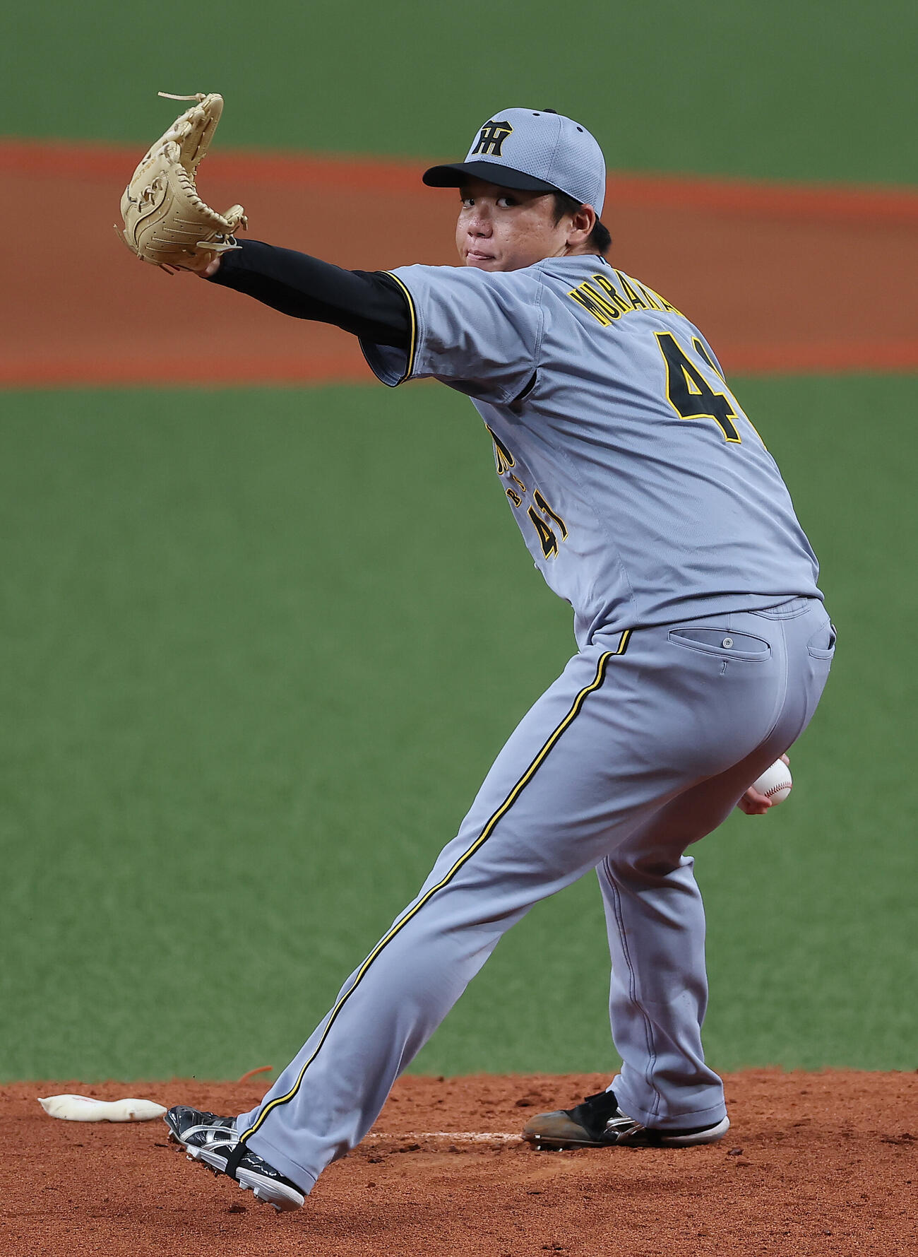 オリックス対阪神　力投する阪神先発の村上頌樹（撮影・前田充）