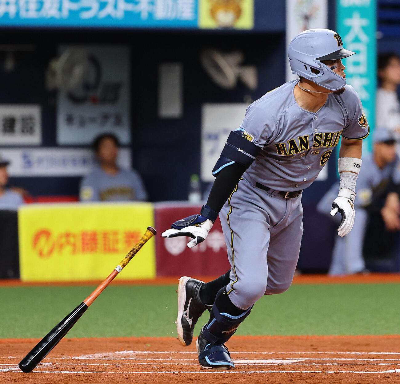 オリックス対阪神　2回表阪神無死、佐藤輝明は安打を放つ（撮影・上田博志）