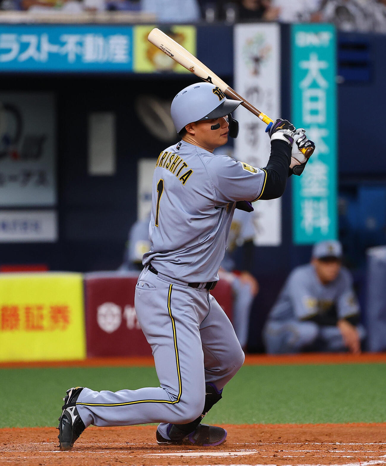 オリックス対阪神　5回表阪神1死一塁、森下翔太は安打を放つ（撮影・上田博志）
