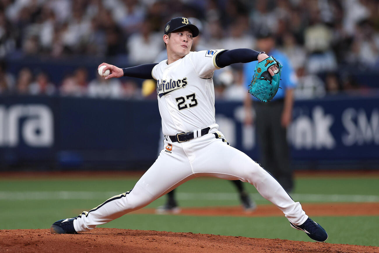 オリックス対阪神　オリックス4番手の吉田輝星（撮影・前田充）＝2026年6月12日