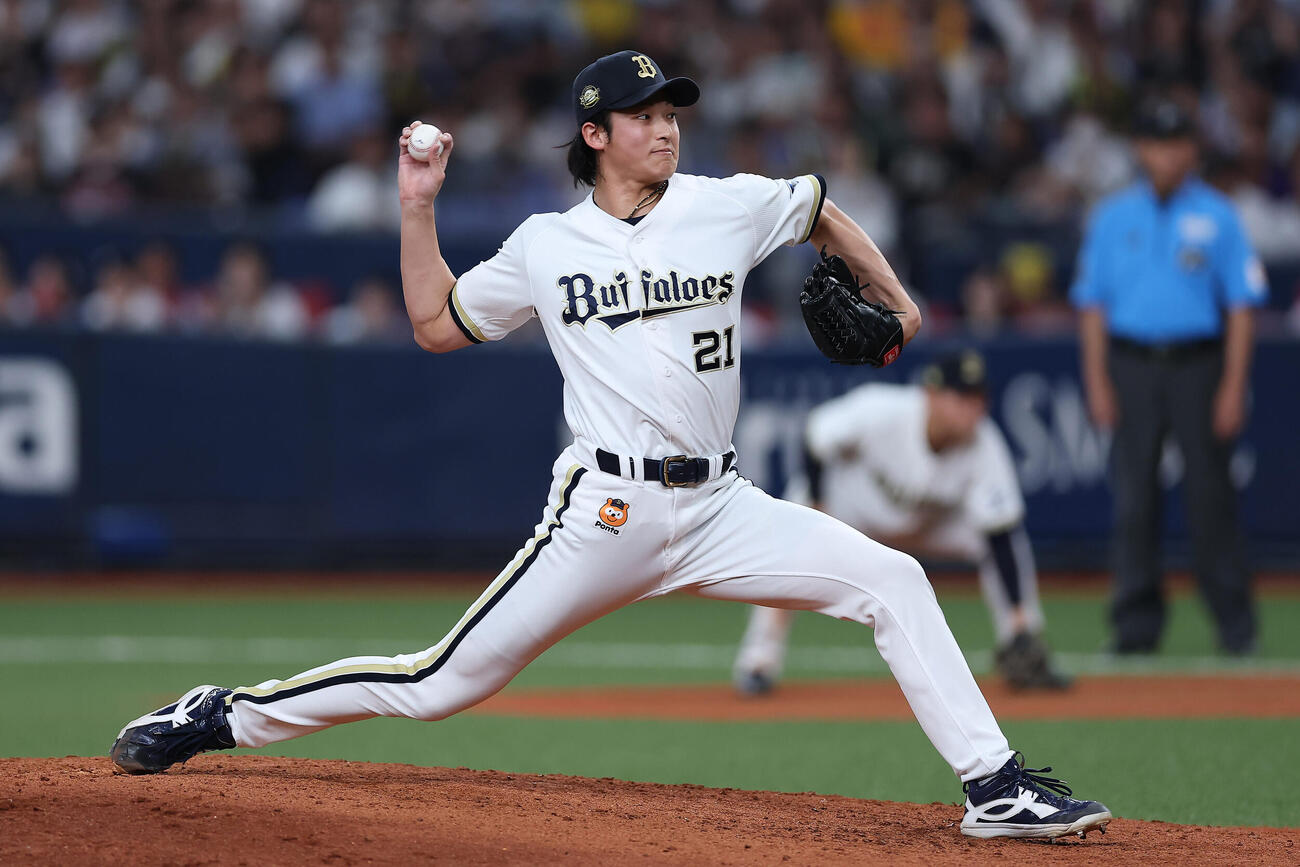 オリックス対阪神　オリックス6番手の山崎颯一郎（撮影・前田充）＝2026年6月12日