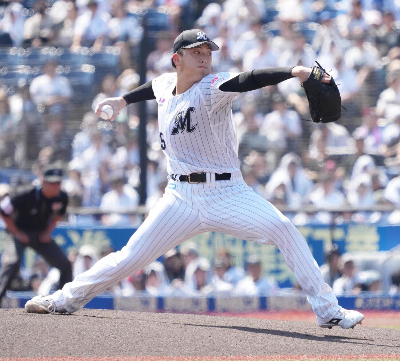ロッテ対DeNA　ロッテ先発の田中晴也（撮影・小沢裕）　