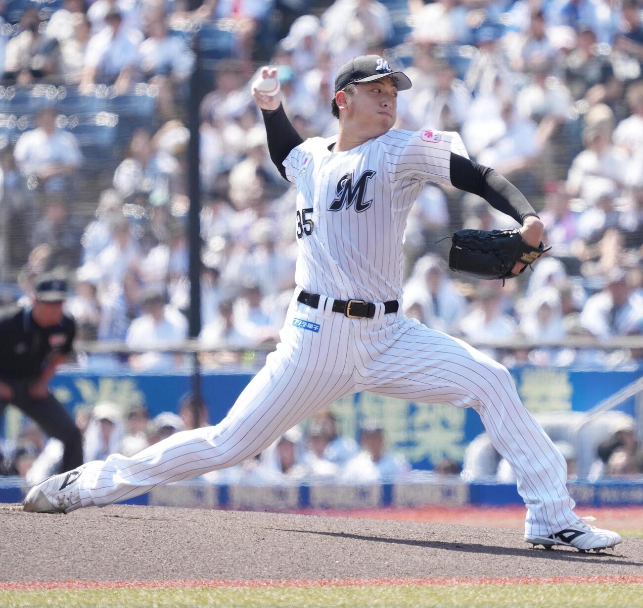ロッテ対DeNA　ロッテ先発の田中晴也（撮影・小沢裕）