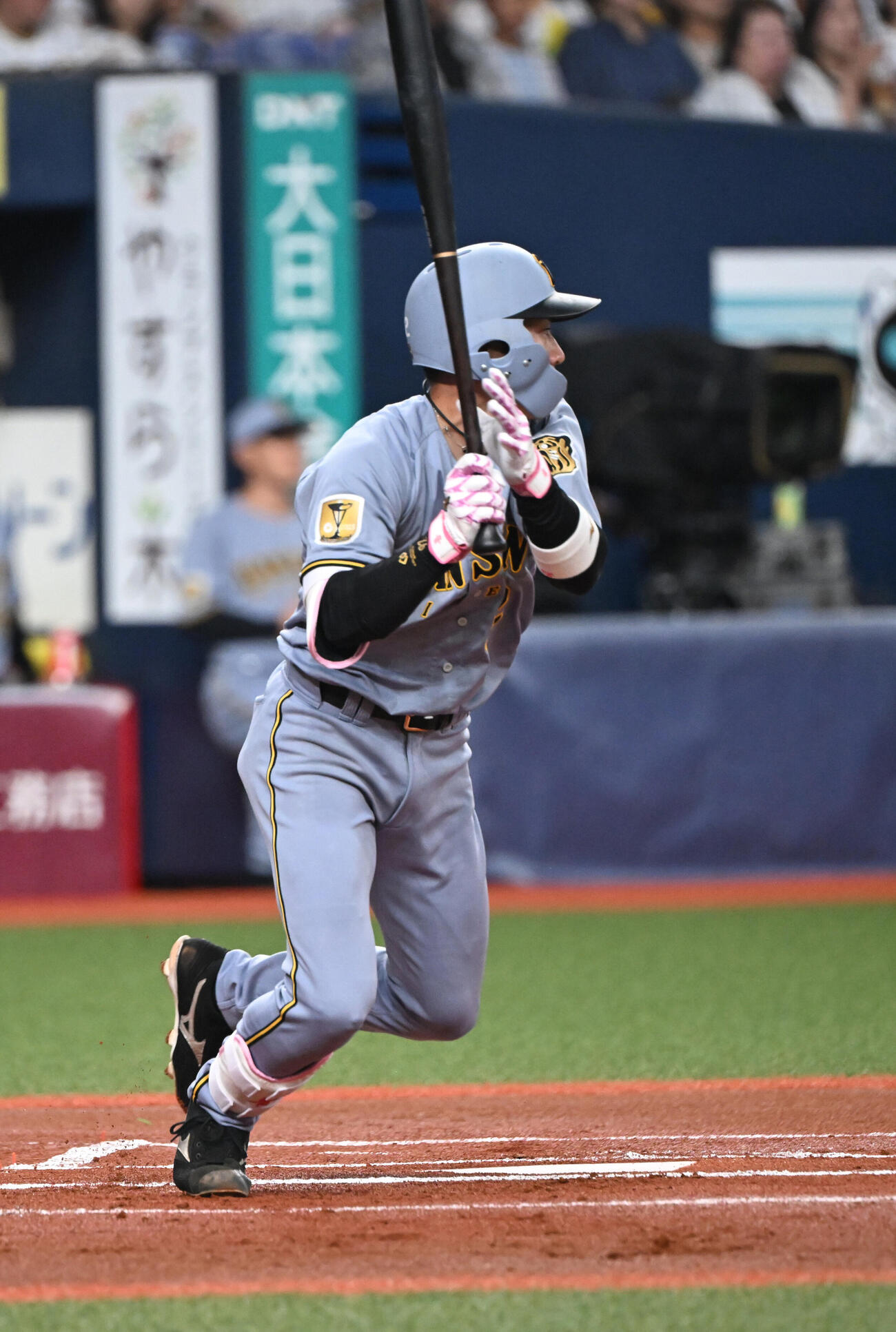 オリックス対阪神　1回表阪神無死、左前打を放つ福島圭音（撮影・和賀正仁）＝2026年6月13日