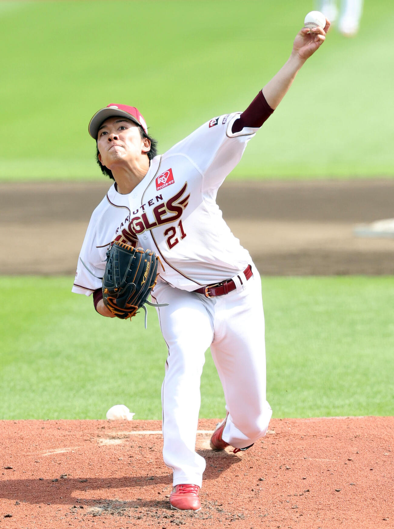 楽天対広島　力投する楽天先発の早川隆久（撮影・浅見桂子）