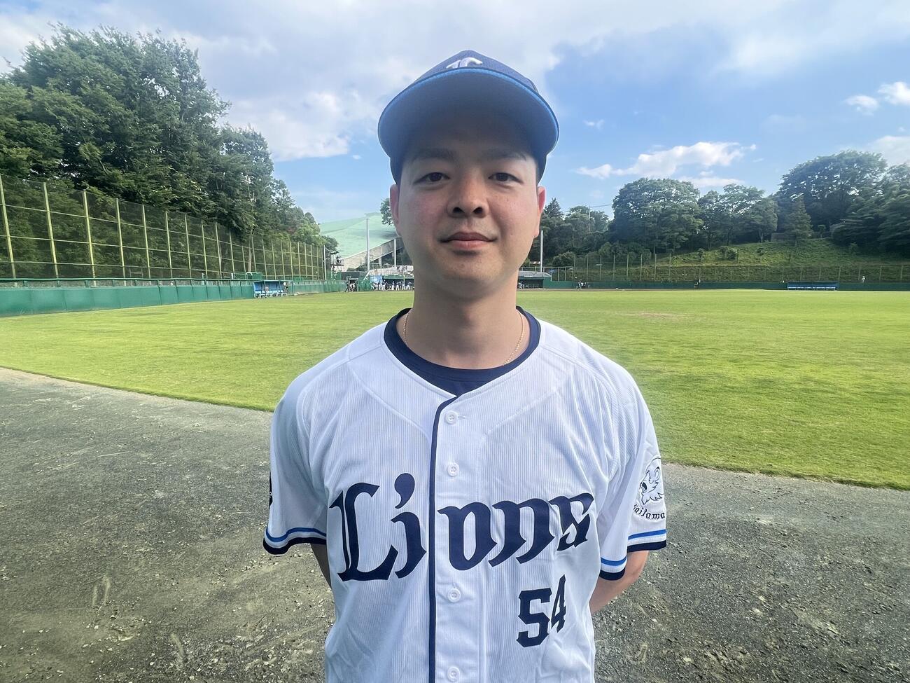 右肩手術後の復帰登板を果たした西武黒木（撮影・金子真仁）