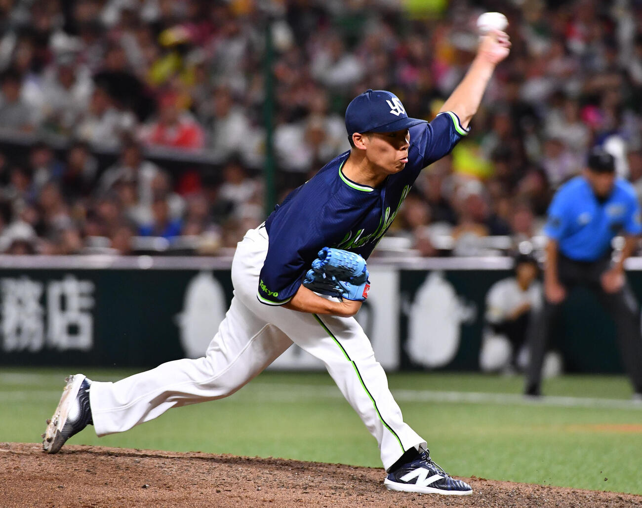 ソフトバンク対ヤクルト　ヤクルト先発の山野太一（撮影・岩下翔太）
