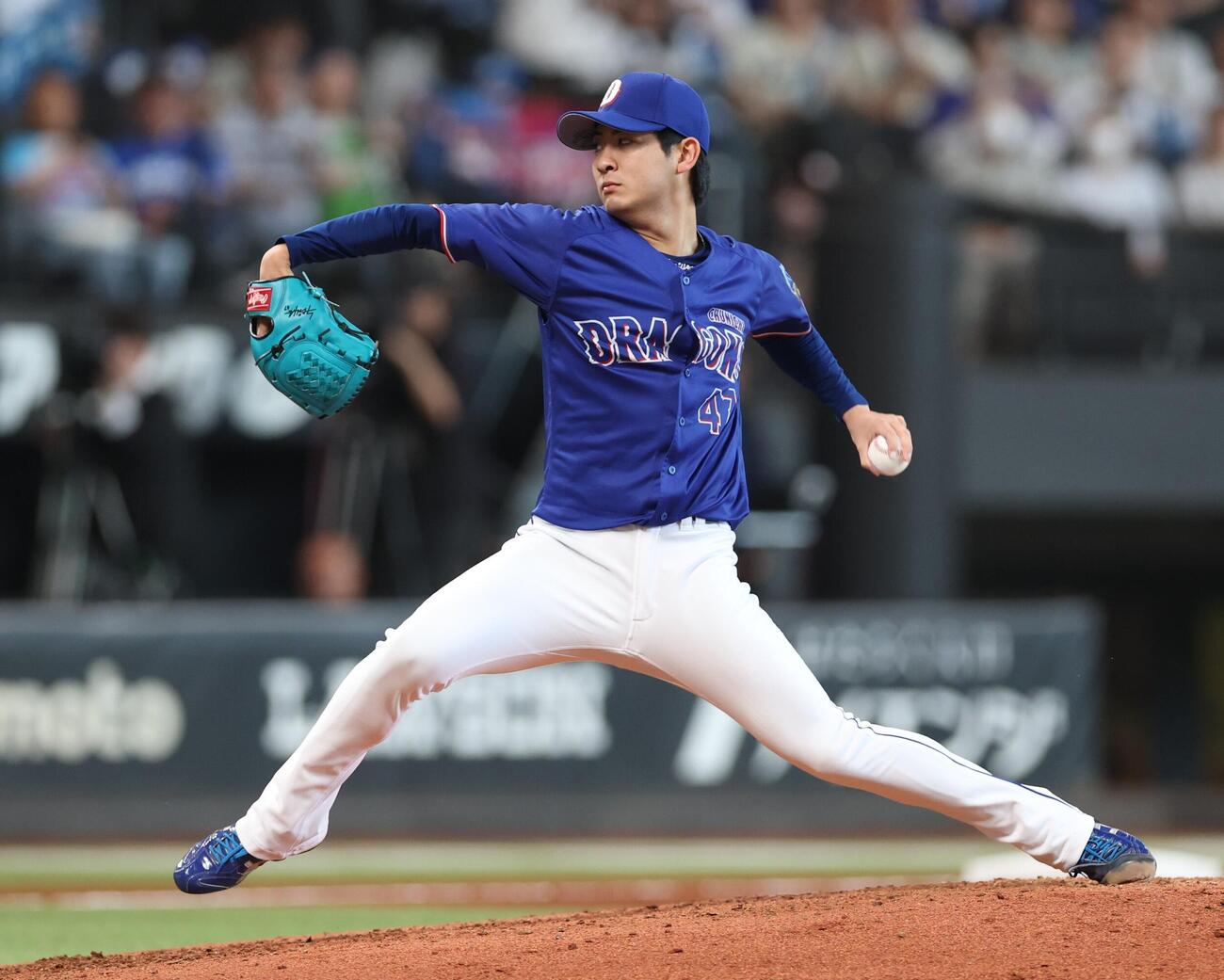 日本ハム対中日　7回に登板の吉田聖弥（撮影・黒川智章）