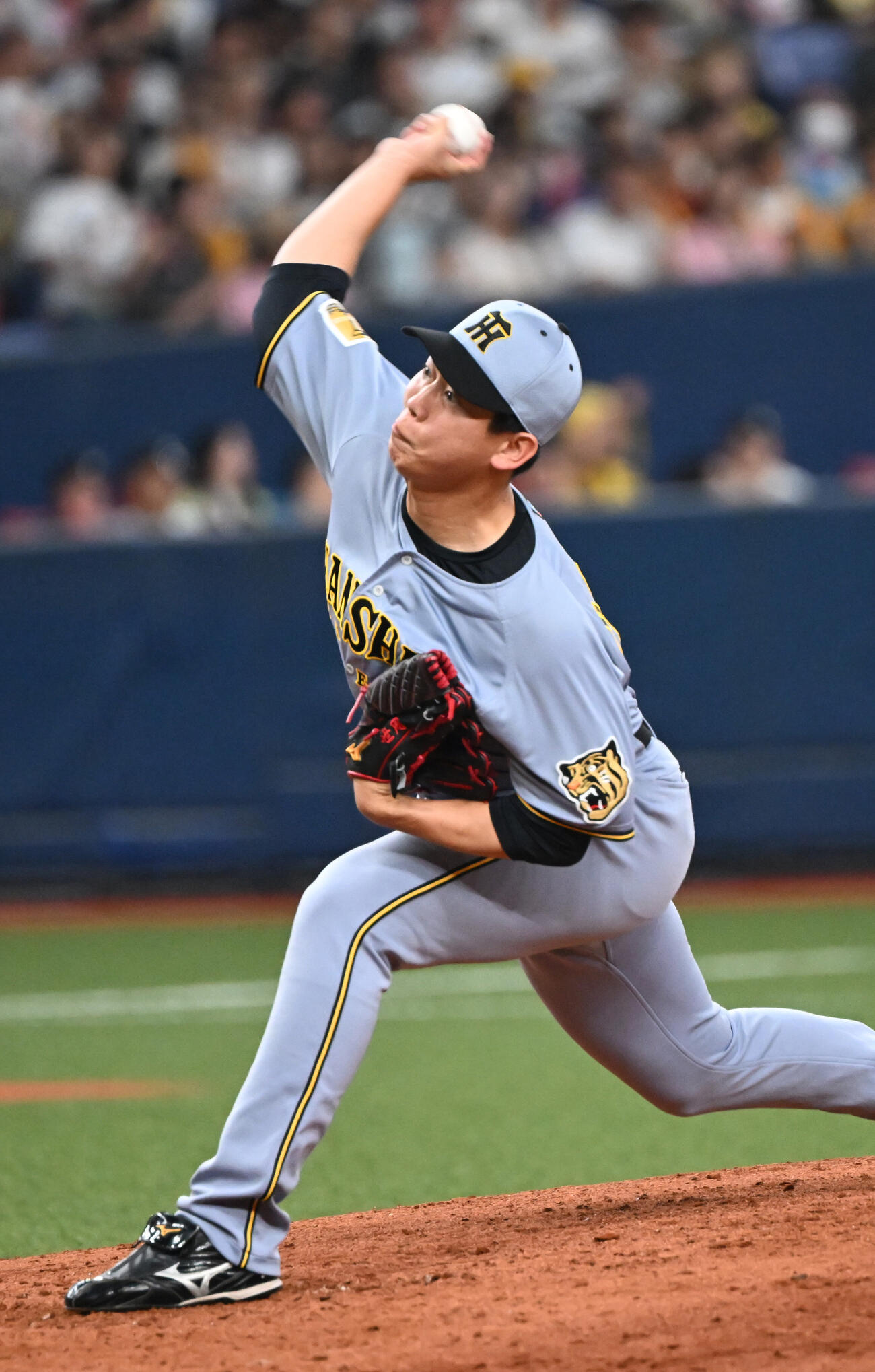 オリックス対阪神　7回に登板する阪神畠世周（撮影・和賀正仁）