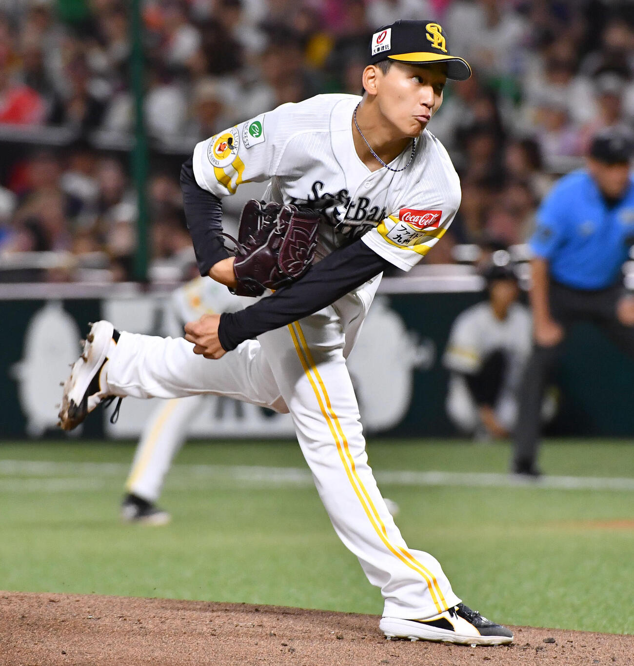 ソフトバンク対ヤクルト　ソフトバンク先発の前田悠伍（撮影・岩下翔太）