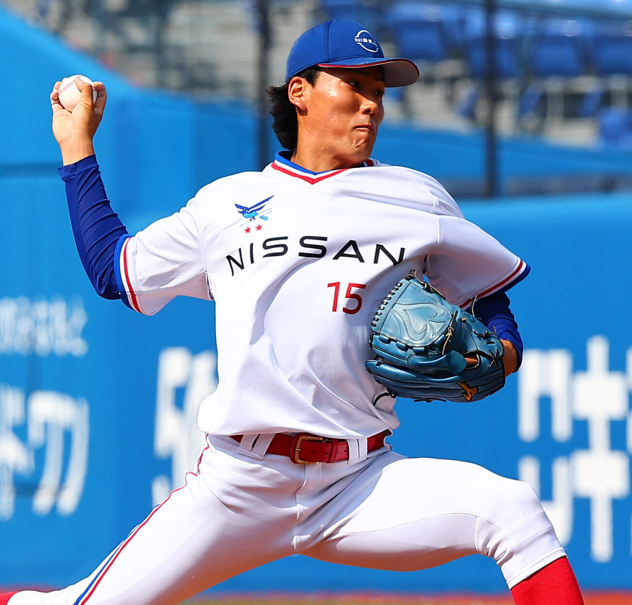 都市対抗野球西関東予選第2代表決定戦　三菱重工East対日産自動車　日産自動車先発の白根羽琉（撮影・野上伸悟）