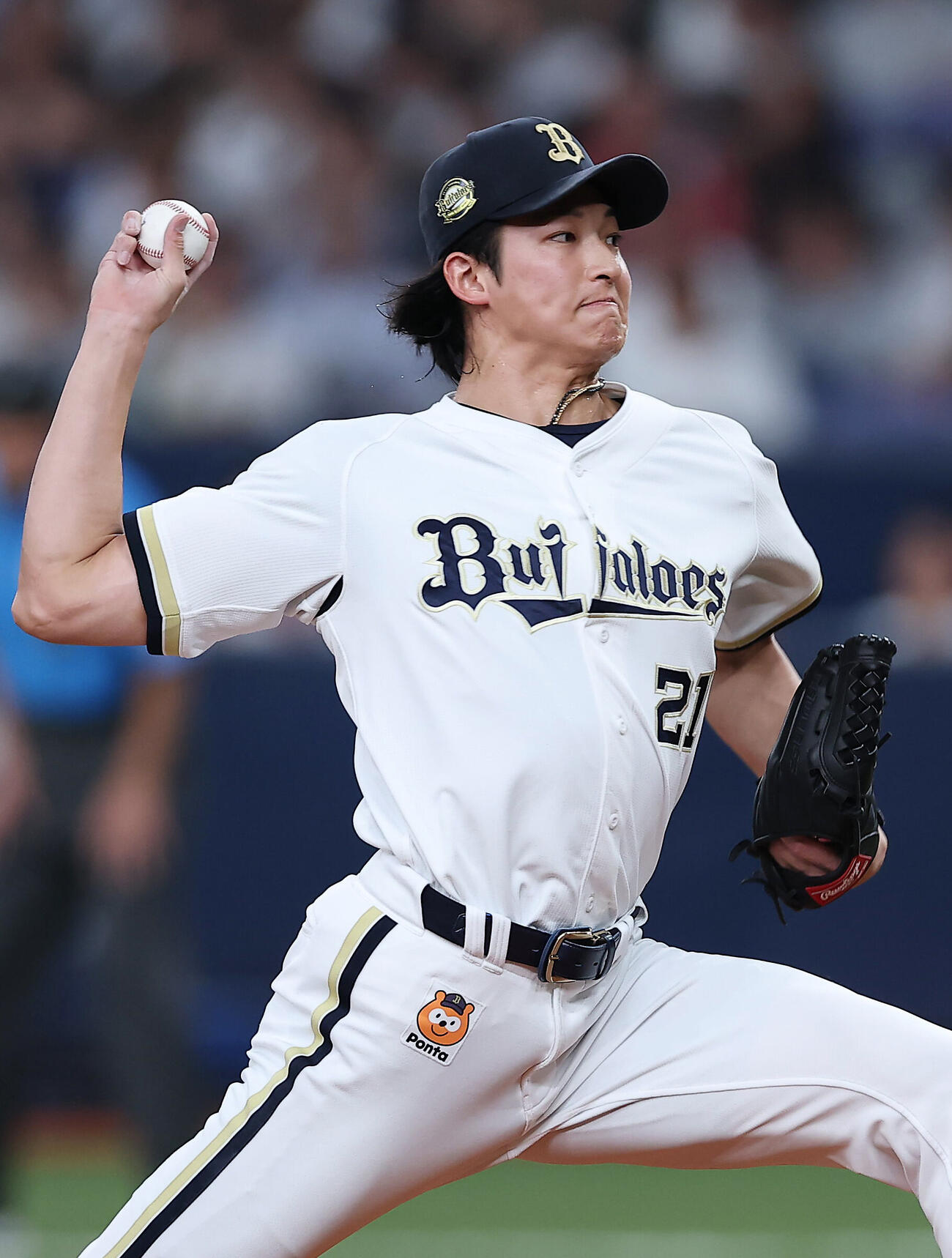 オリックス対阪神　オリックス3番手の山崎颯一郎（撮影・前田充）