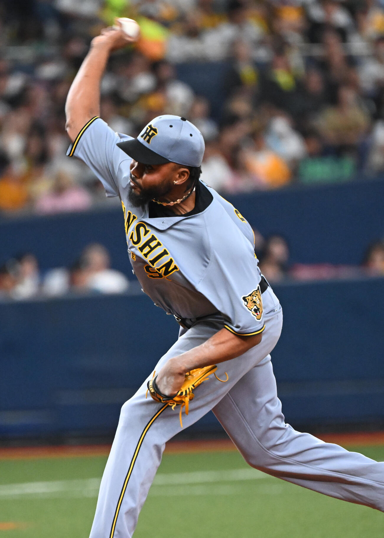 オリックス対阪神　9回に登板する阪神ラファエル・ドリス（撮影・和賀正仁）