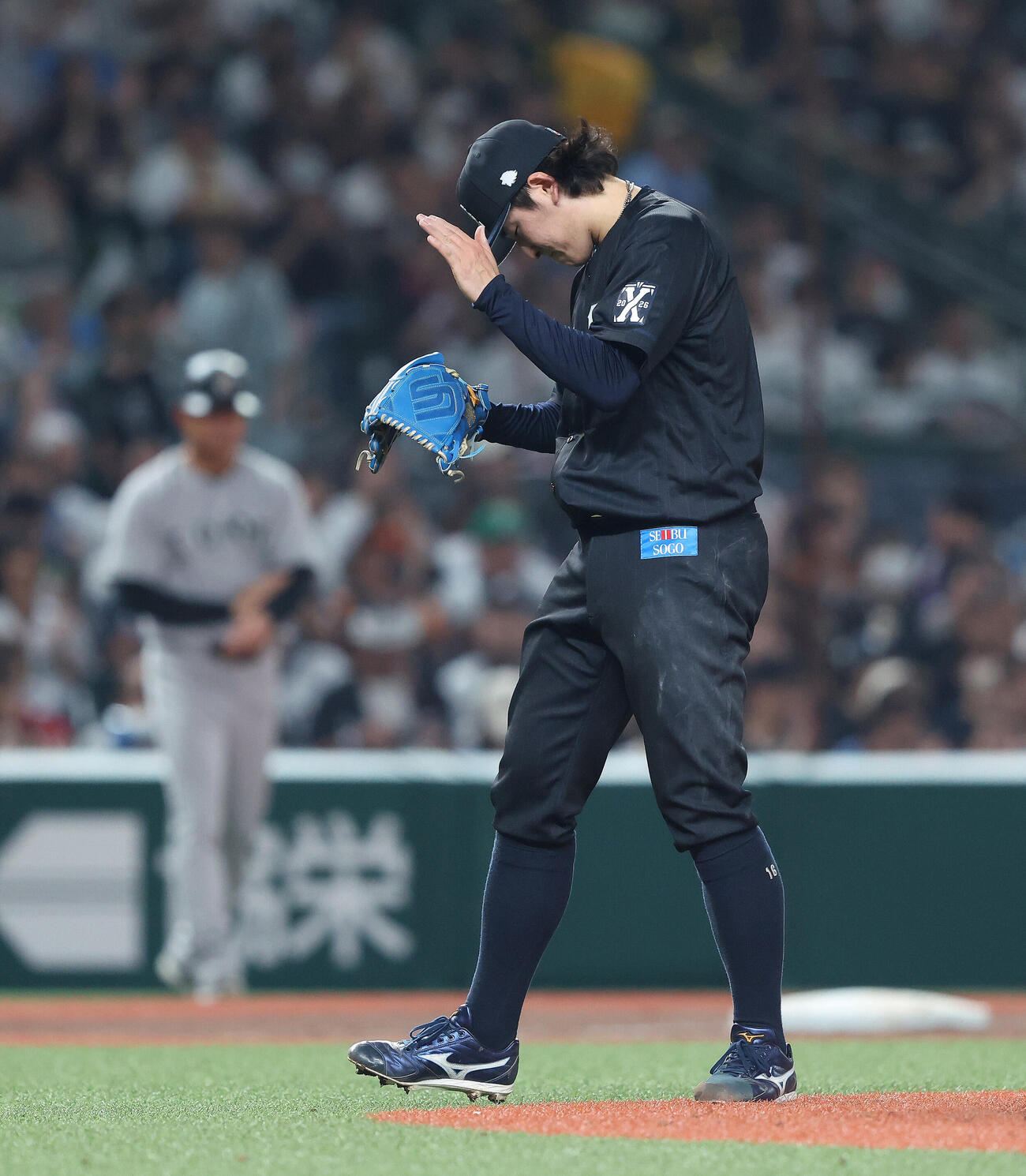 交流戦　西武対巨人　9回表を抑える隅田知一郎（撮影・河田真司）