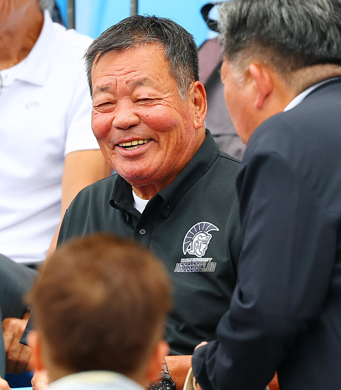 全日本大学野球選手権　決勝　関大対慶大　観戦に訪れた関大OBの山口高志氏（撮影・野上伸悟）