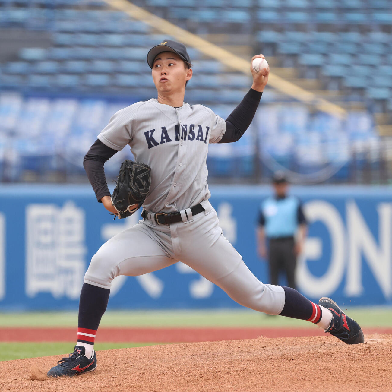 全日本大学野球選手権決勝　関大対慶大　先発した関大・米沢友翔（撮影・柴田隆二）（＝2026年6月14日）　