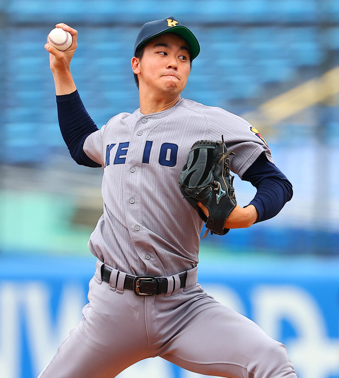 全日本大学野球選手権　決勝　関大対慶大　慶大先発の水野敬太（撮影・野上伸悟）＝2026年6月14日