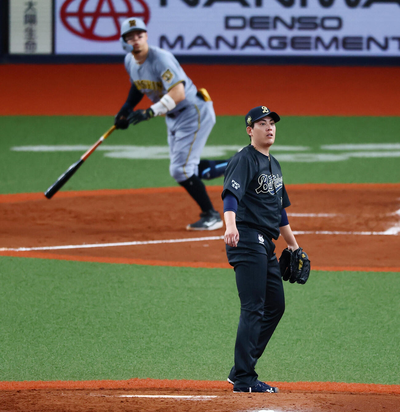オリックス対阪神　3回表阪神1死満塁、九里亜蓮は佐藤輝明に左犠飛を打たれ失点する（撮影・加藤哉）