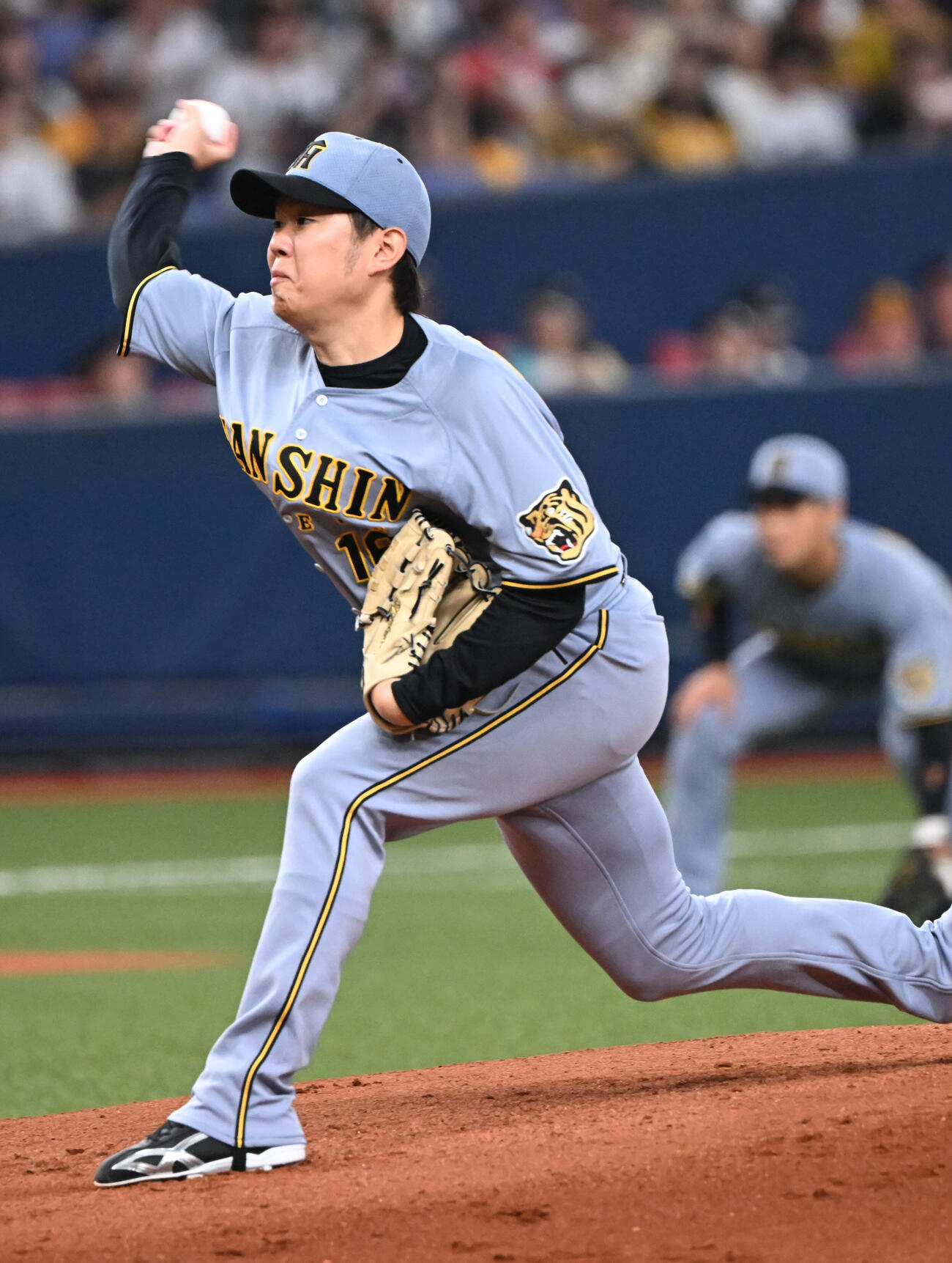 オリックス対阪神　先発する阪神西勇輝（撮影・和賀正仁）＝2026年6月14日