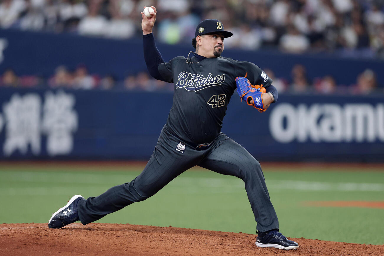オリックス対阪神　オリックス5番手のアンドレス・マチャド（撮影・前田充）＝2026年6月14日