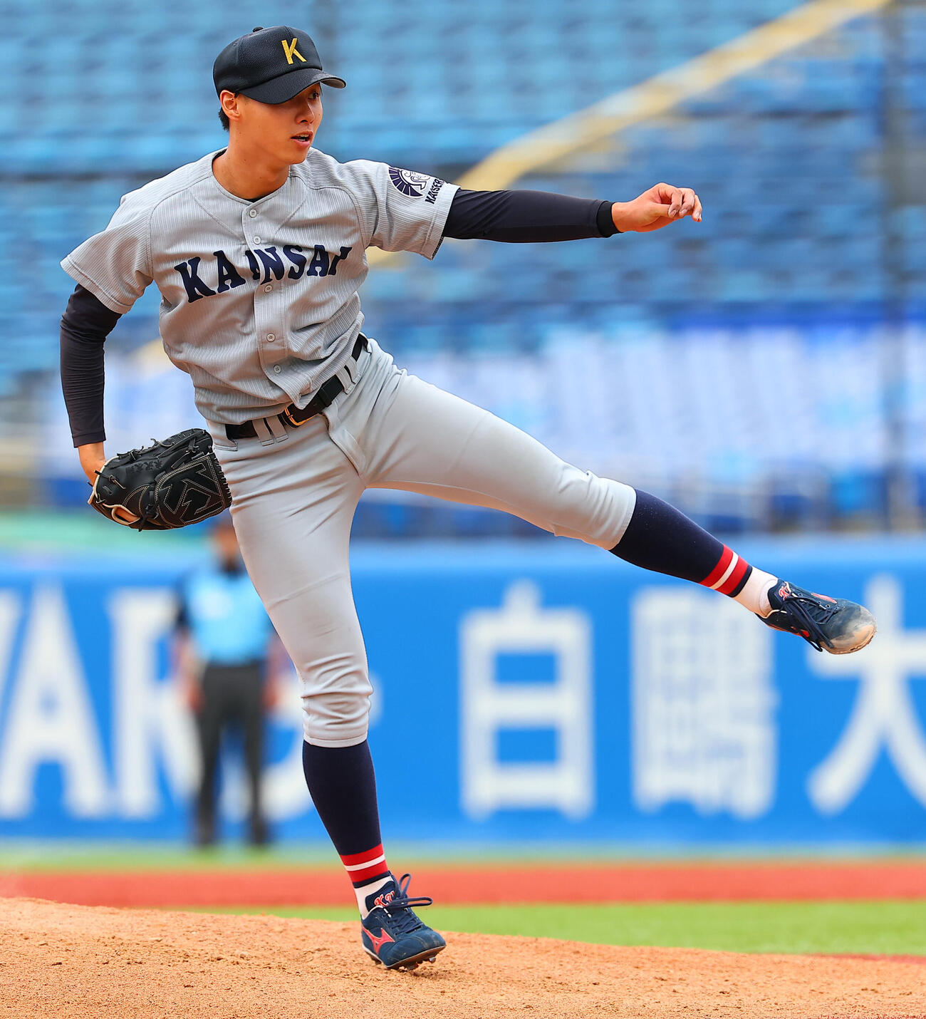 全日本大学野球選手権　決勝　関大対慶大　関大先発の米沢友翔（撮影・野上伸悟）