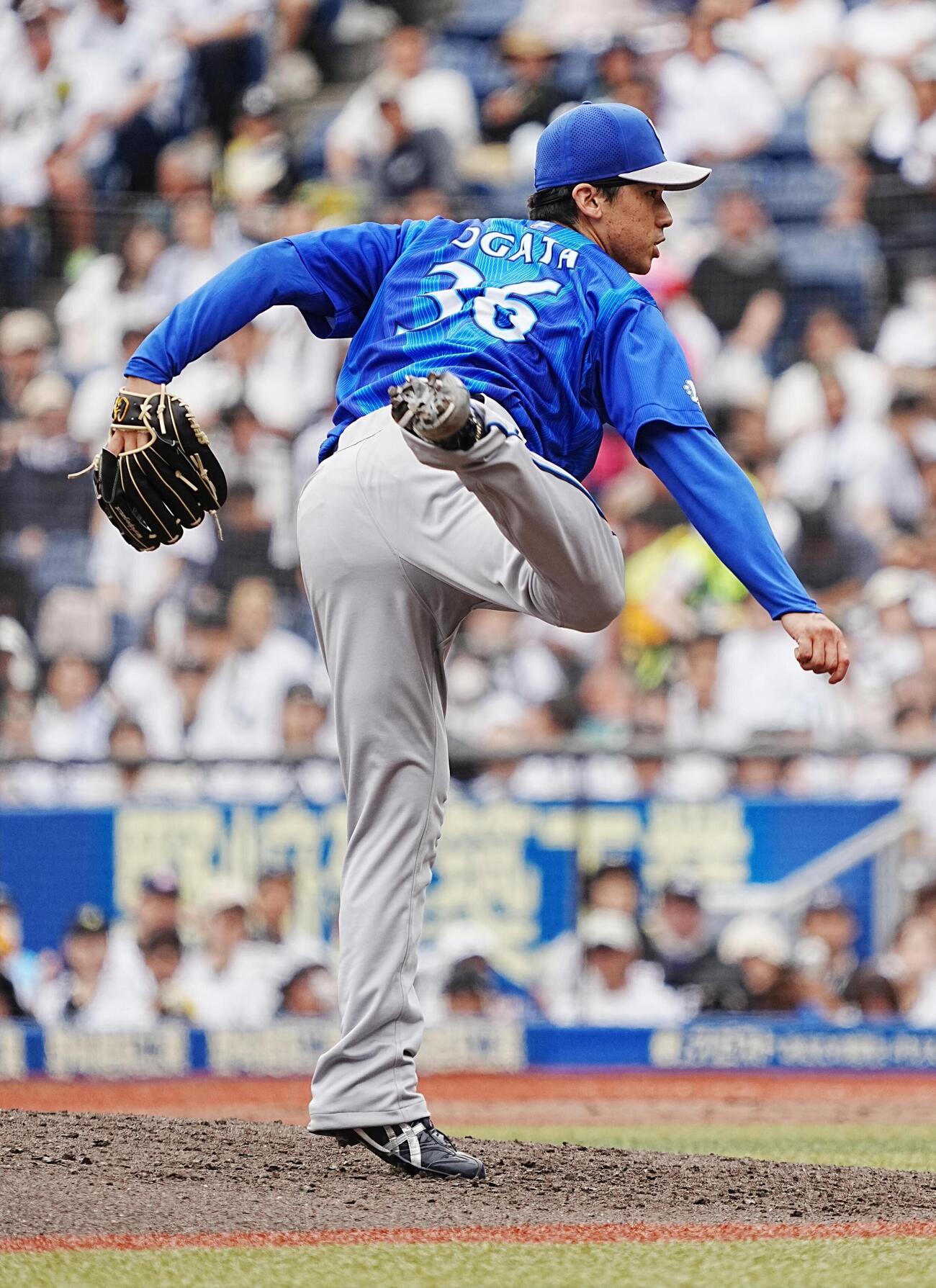 ロッテ対DeNA DeNA先発の尾形崇斗（撮影・小沢裕）　＝2026年6月14日