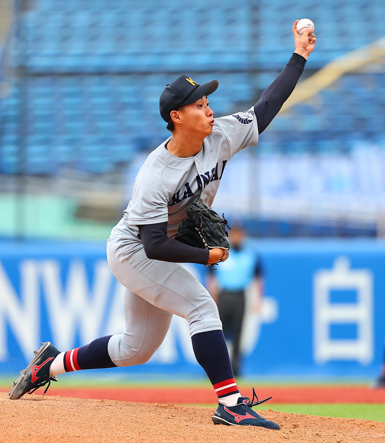 全日本大学野球選手権　決勝　関大対慶大　関大先発の米沢友翔（撮影・野上伸悟）