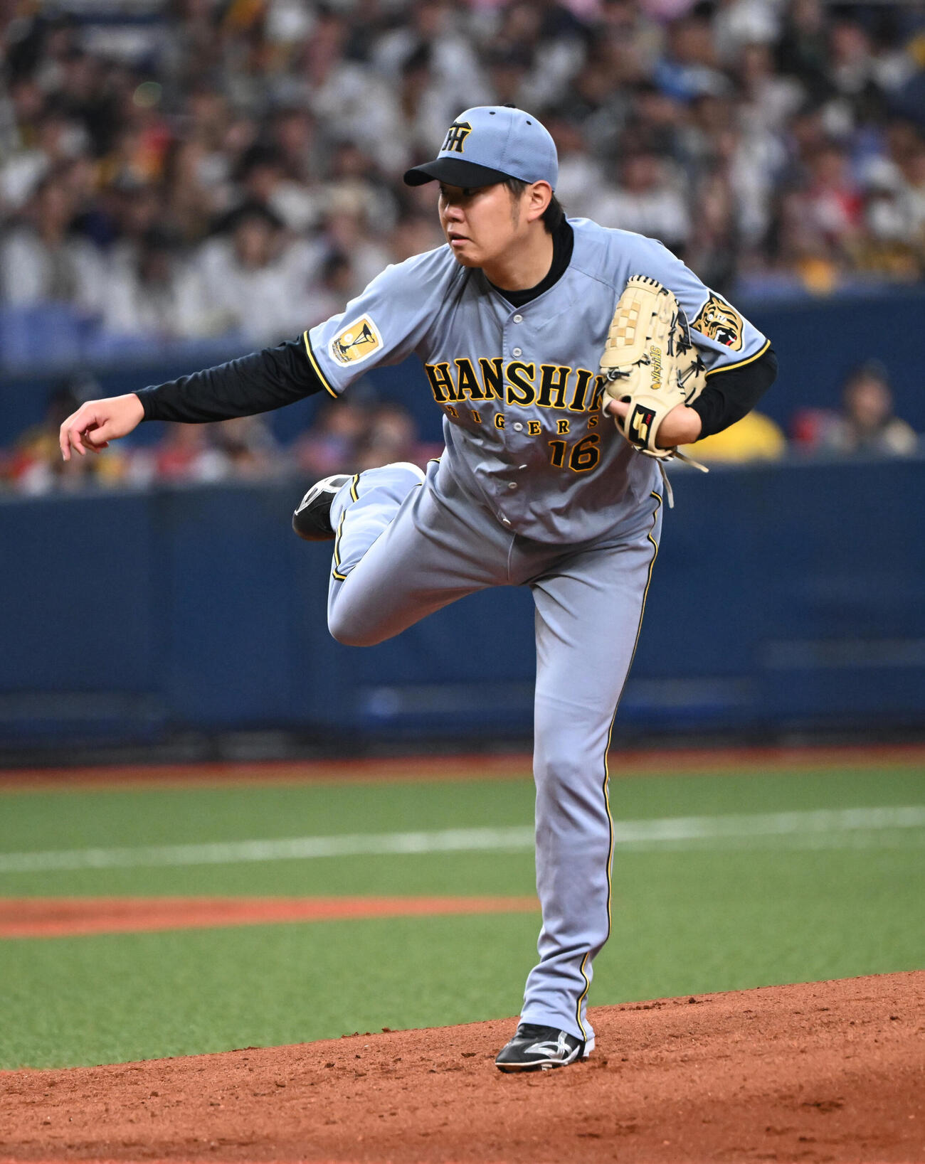 オリックス対阪神　先発する阪神西勇輝（撮影・和賀正仁）