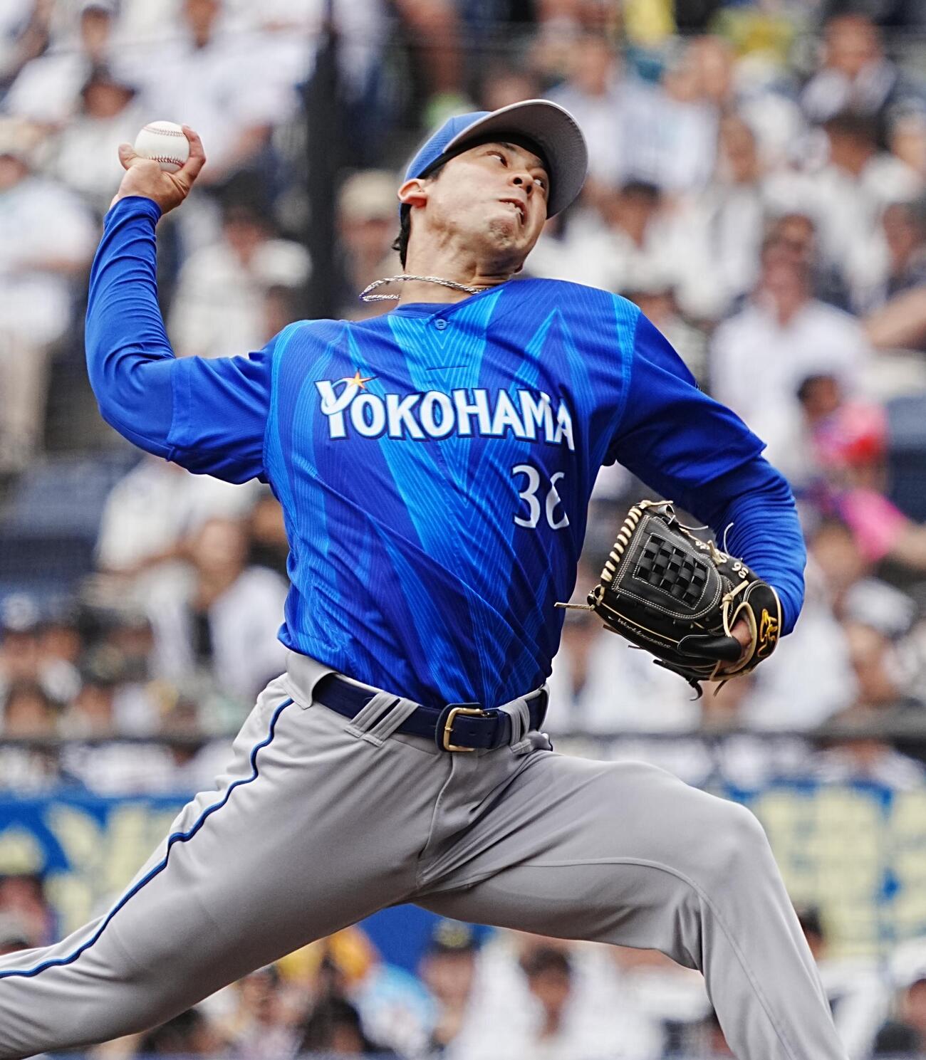 ロッテ対DeNA DeNA先発の尾形崇斗（撮影・小沢裕）　