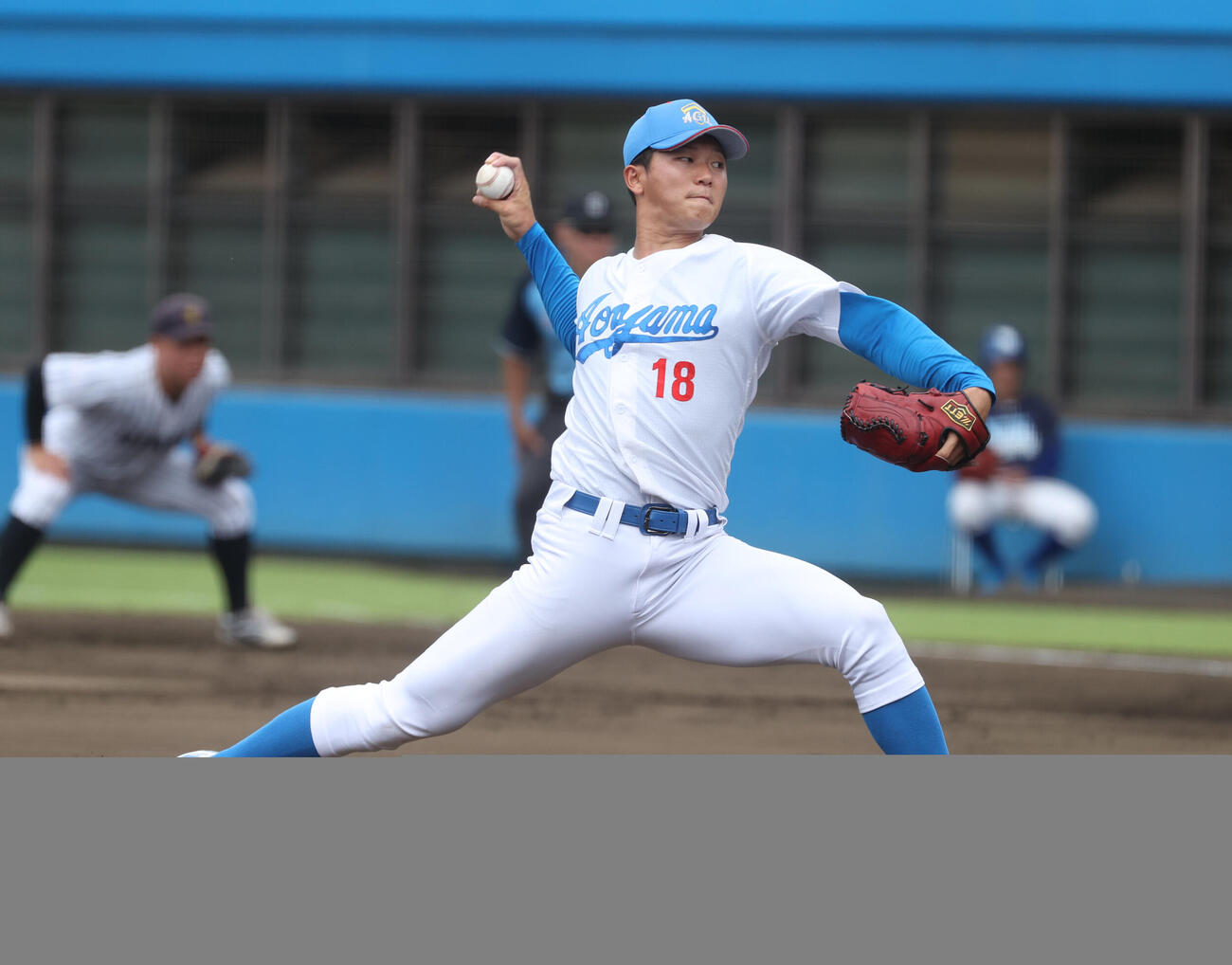 A組で先発した青学大・鈴木泰成（撮影・柴田隆二）