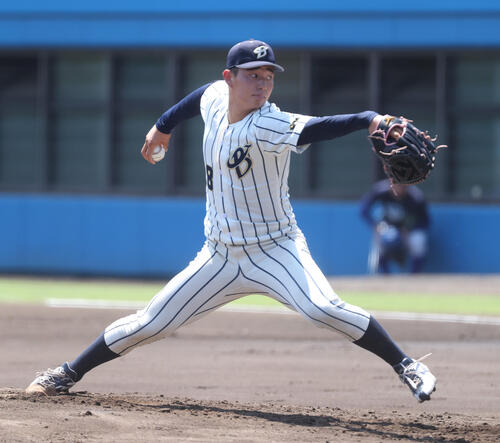 B組で先発した上武大・木口永翔(撮影・柴田隆二)