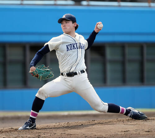 B組で先発した国学院大・藤本士生(撮影・柴田隆二)
