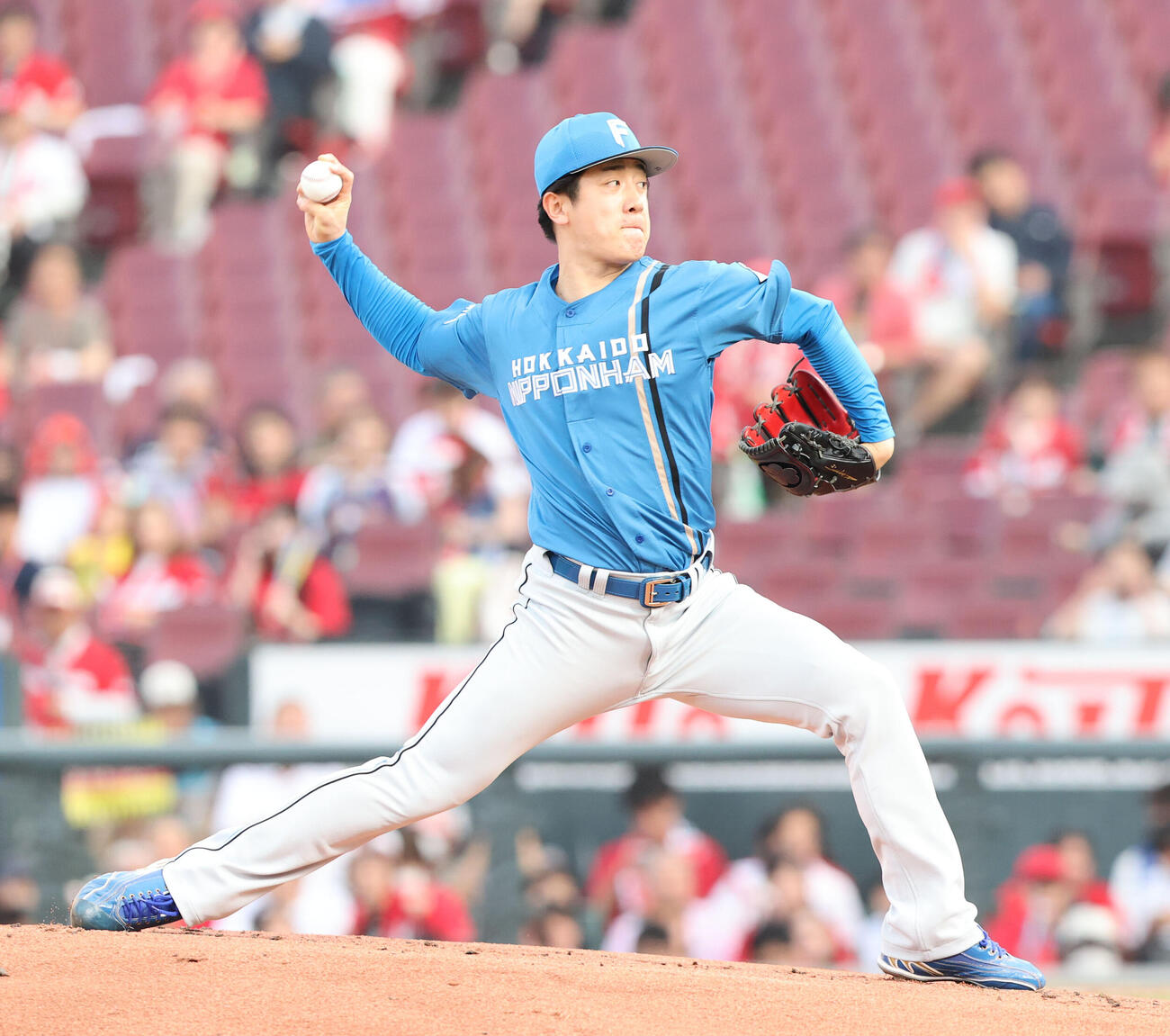 広島対日本ハム　先発の日本ハム北山亘基（撮影・梅根麻紀）
