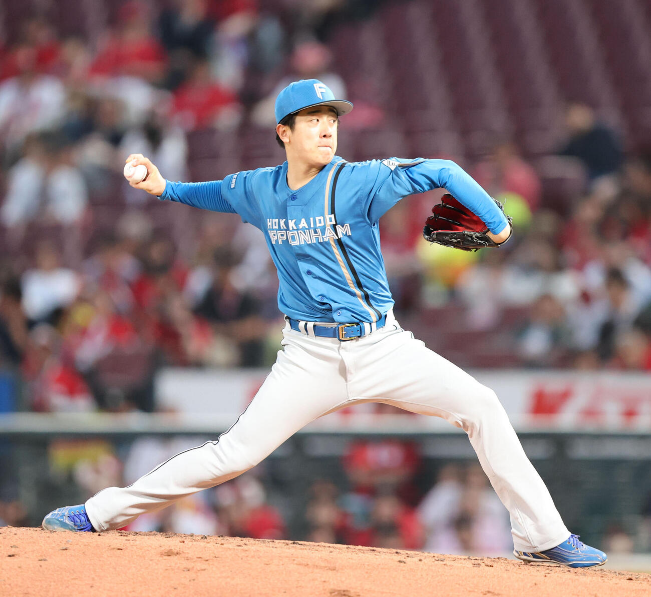 広島対日本ハム　先発の日本ハム北山亘基（撮影・梅根麻紀）