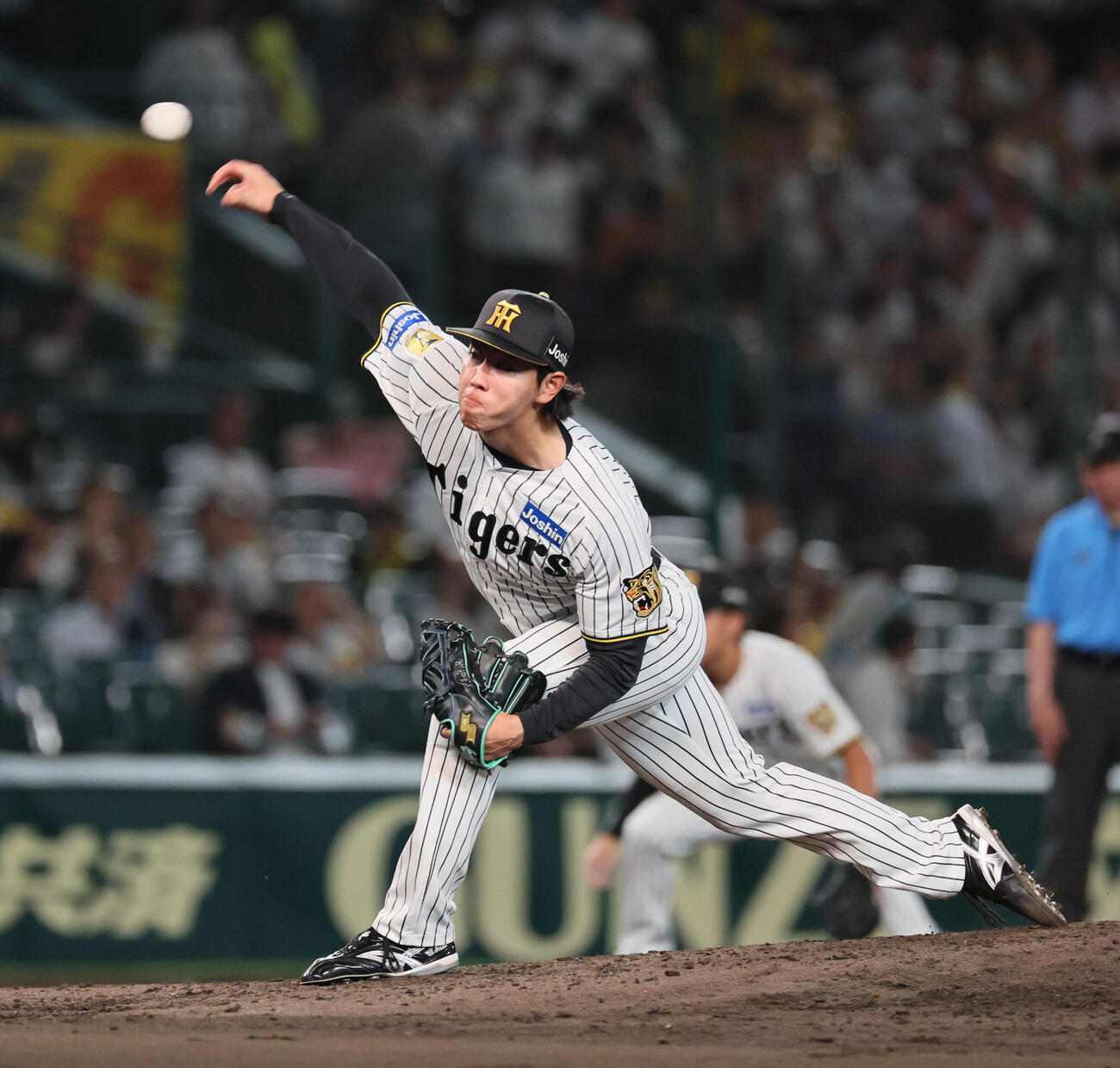阪神対西武　阪神2番手の工藤泰成（撮影・宮崎幸一）