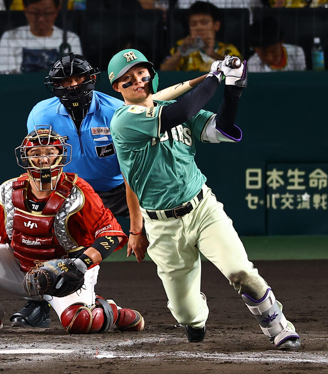 阪神対楽天　7回裏阪神2死二塁、森下翔太は適時二塁打を放つ（撮影・上田博志)　甲子園球場、阪神対楽天3回戦