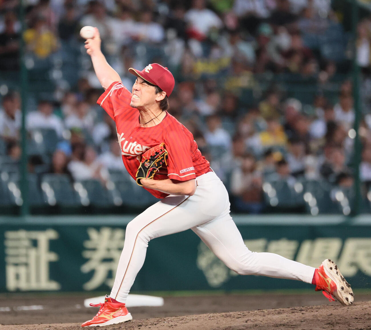阪神対楽天　楽天先発の前田健太は5回2失点に終わる（撮影・宮崎幸一）