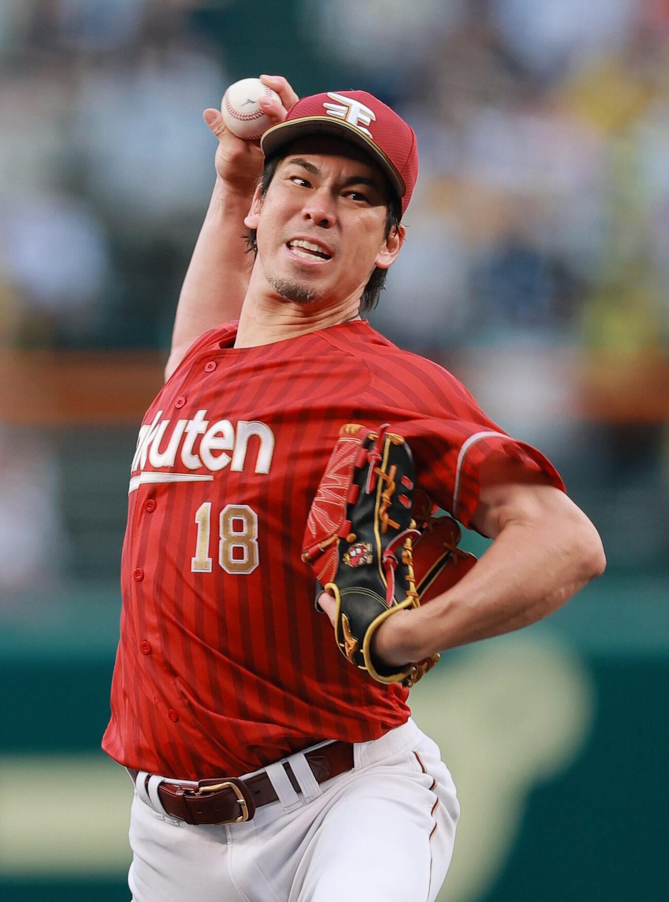 阪神対楽天　楽天先発の前田健太（撮影・上山淳一）