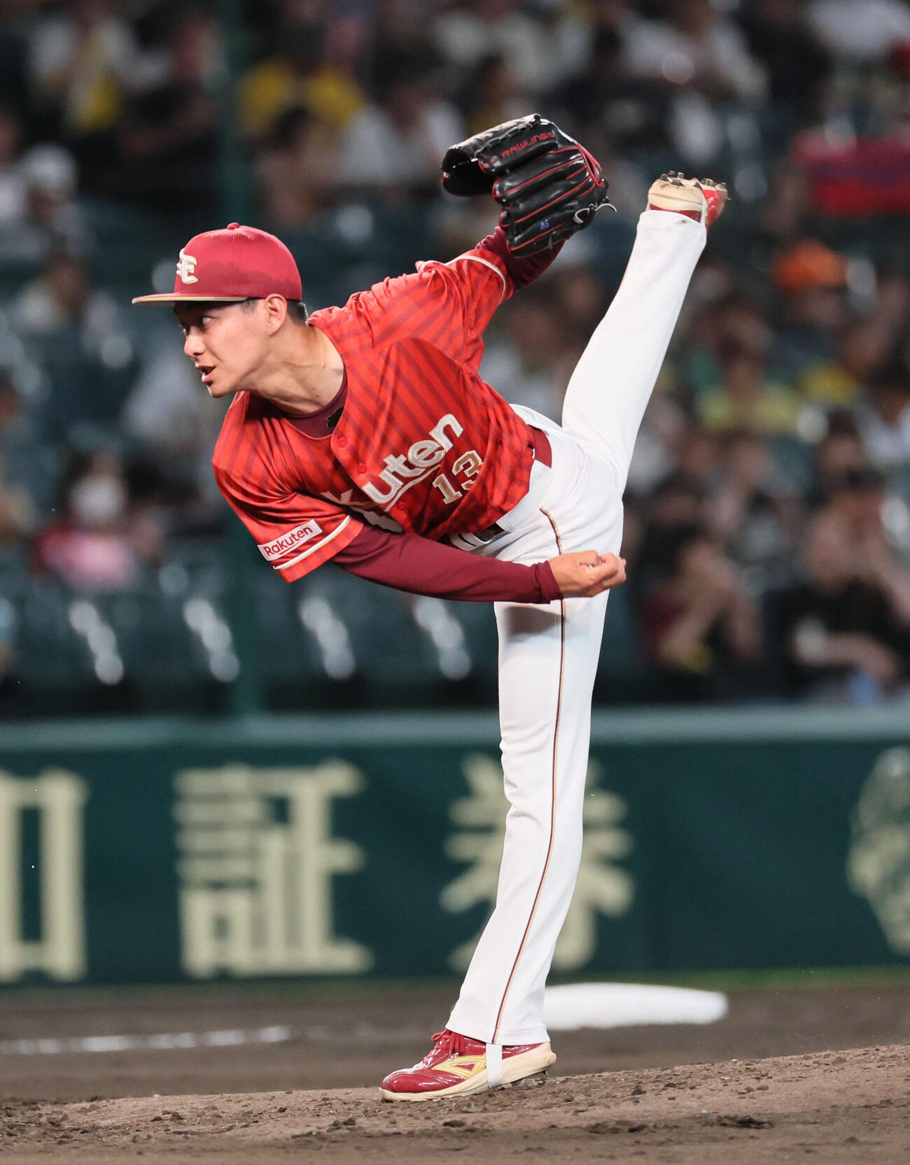 阪神対楽天　楽天2番手の藤原聡大（撮影・宮崎幸一）