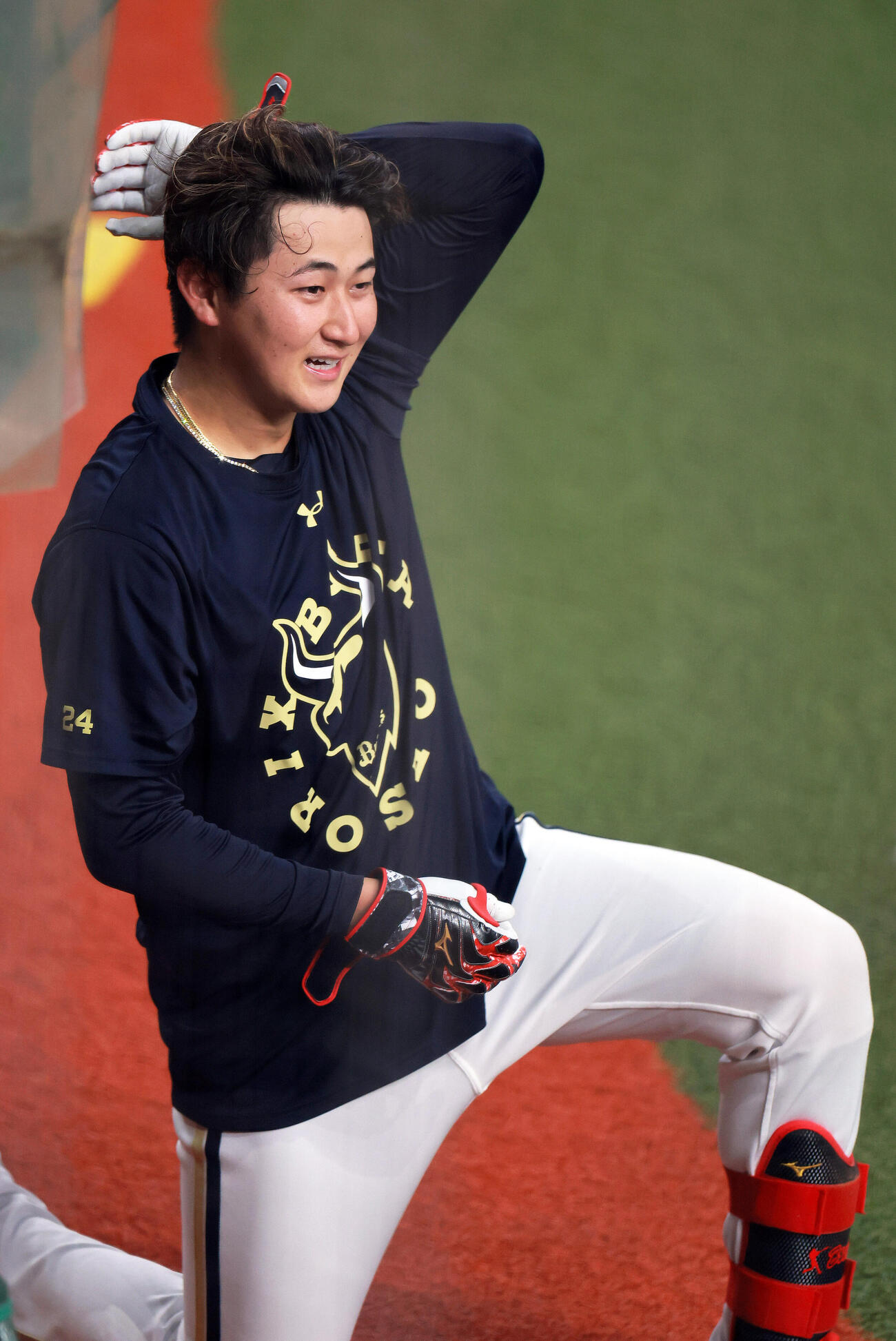 練習に励むオリックス紅林弘太郎（撮影・上山淳一）