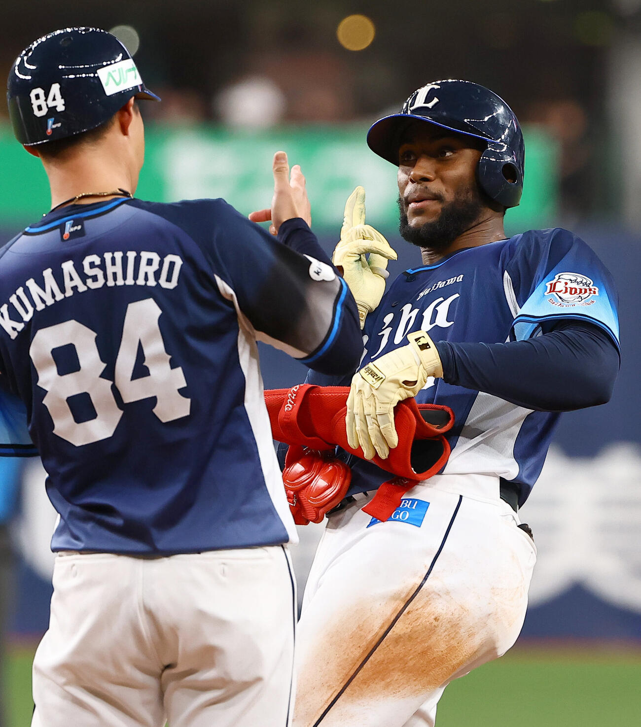 オリックス対西武　5回表西武2死二、三塁、アレクサンダー・カナリオは逆転2点適時打を放つ（撮影・上田博志)