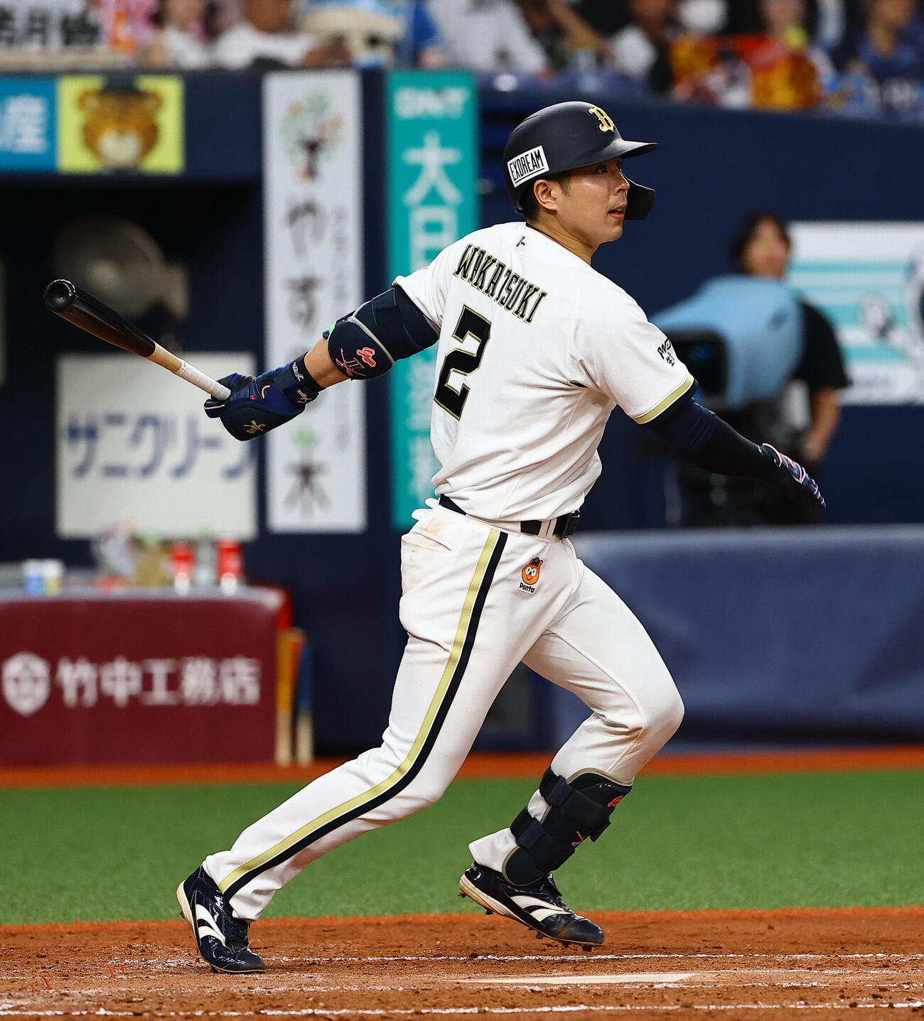 オリックス対西武　4回裏オリックス1死二、三塁、若月健矢は勝ち越し適時打を放つ（撮影・上田博志)　