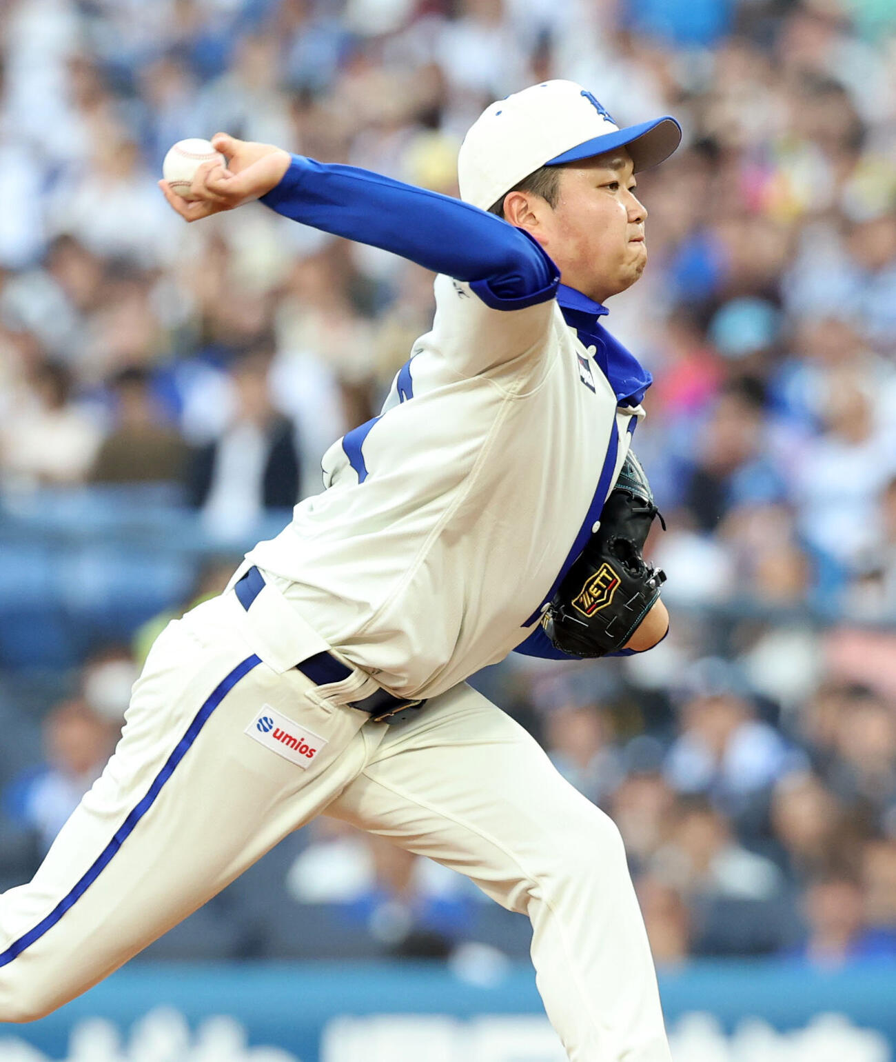 DeNA対阪神　DeNA先発の石田裕太郎（撮影・浅見桂子）　横浜スタジアム